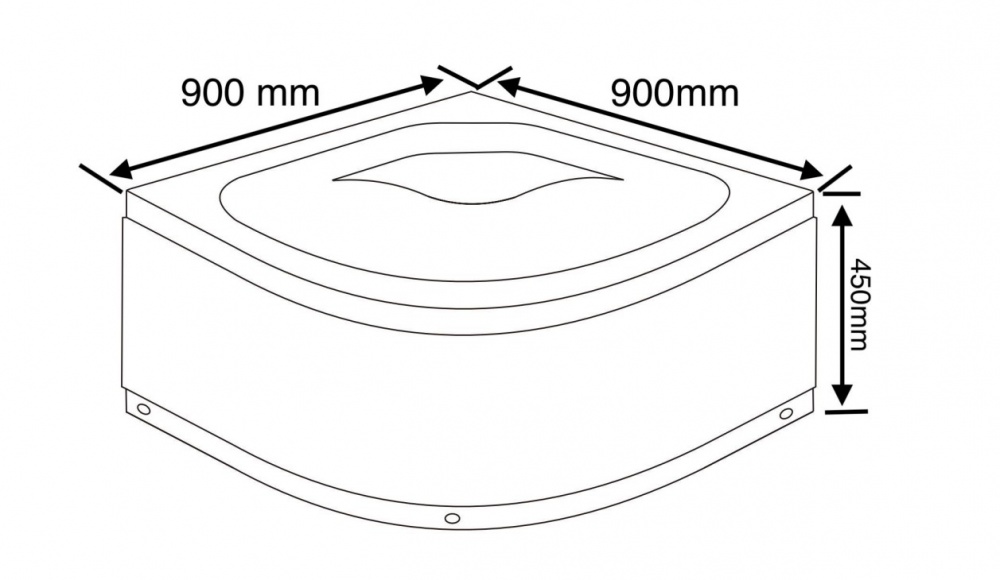 Поддон душевой UP! (Underprice) 87х87х45 с панелью