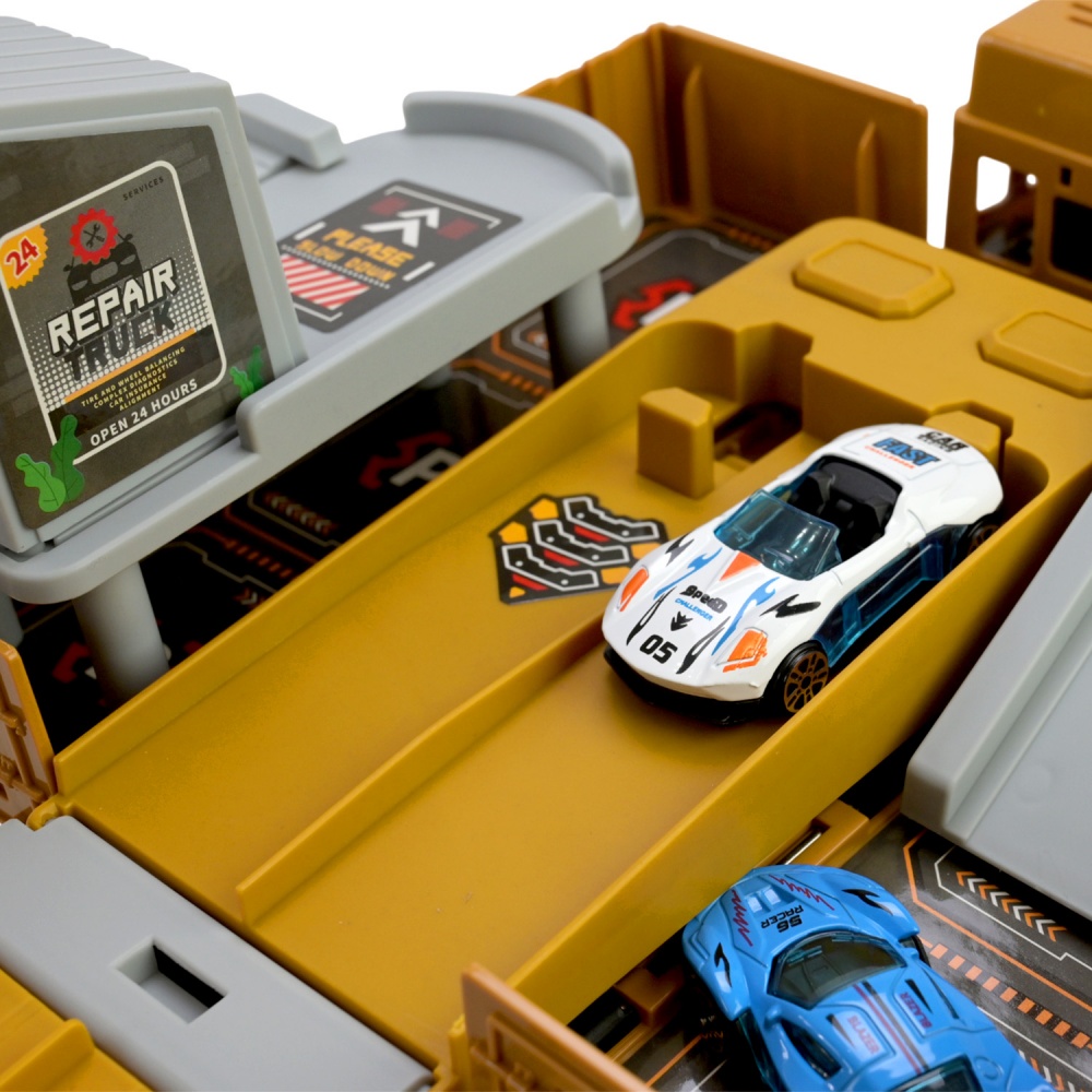 Игровой набор транспорта Shantou Грузовик, трек, гоночная трасса с 6 машинками TN-1285A