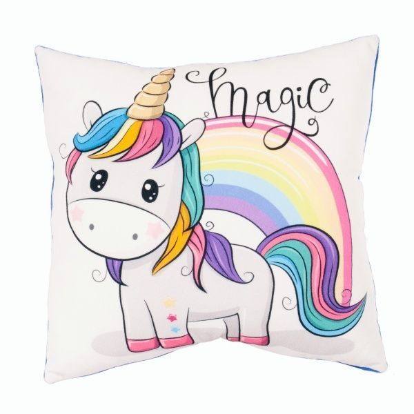Подушка декоративна Stip Єдиноріг Веселка 33 см