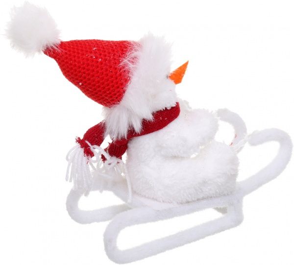 Декорація новорічна Сніговик на санках 25 см EPI-F90168 