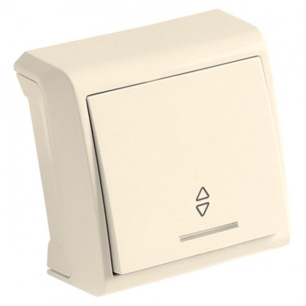 Выключатель проходной одноклавишный Viko Vera внешний с подсветкой кремовый 90681263