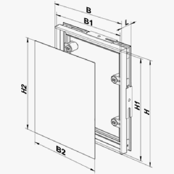 Дверцята ревізійні під плитку ДКП 200x200