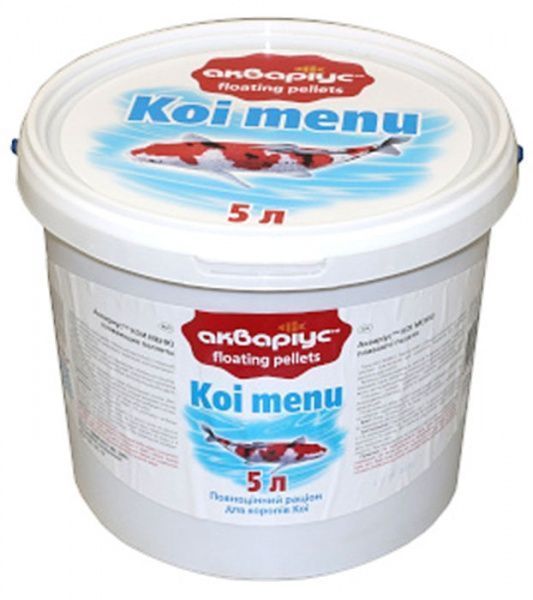 Корм для рыб Меню для карпов Кои плавающие пеллеты 5 л/1,5 кг