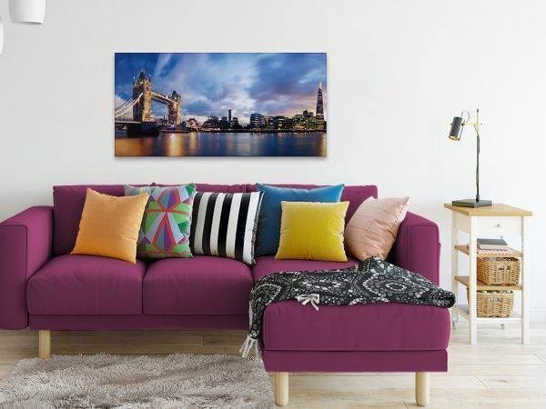 Репродукция Панорама города Лондон 00015 96x48 см 