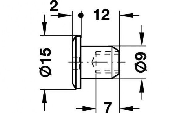 Гайка втулочная выпуклая Hafele
