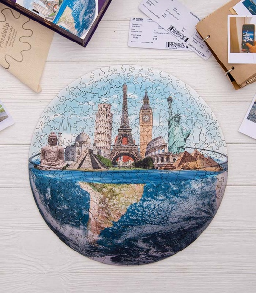 Пазл дерев'яний Пам'ятки світу PuzzleUp 