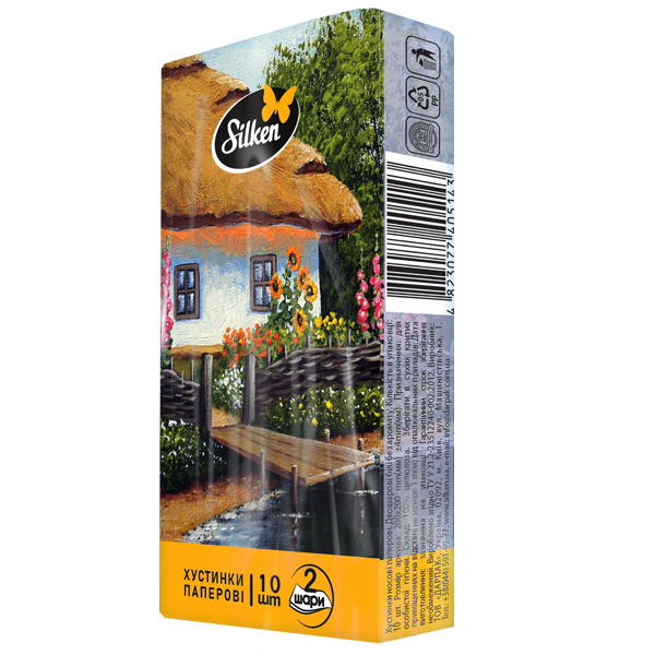 Салфетки гигиенические кармашки Silken Патриотические 10 шт.