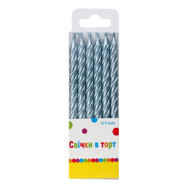 Свічки для торта Металік Ві та Ві 12 шт. 