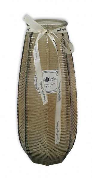 Ваза стеклянная Crystal Alnita 26,5 см коричневая 