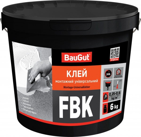 Клей универсальный монтажный BauGut FBK 6 кг 