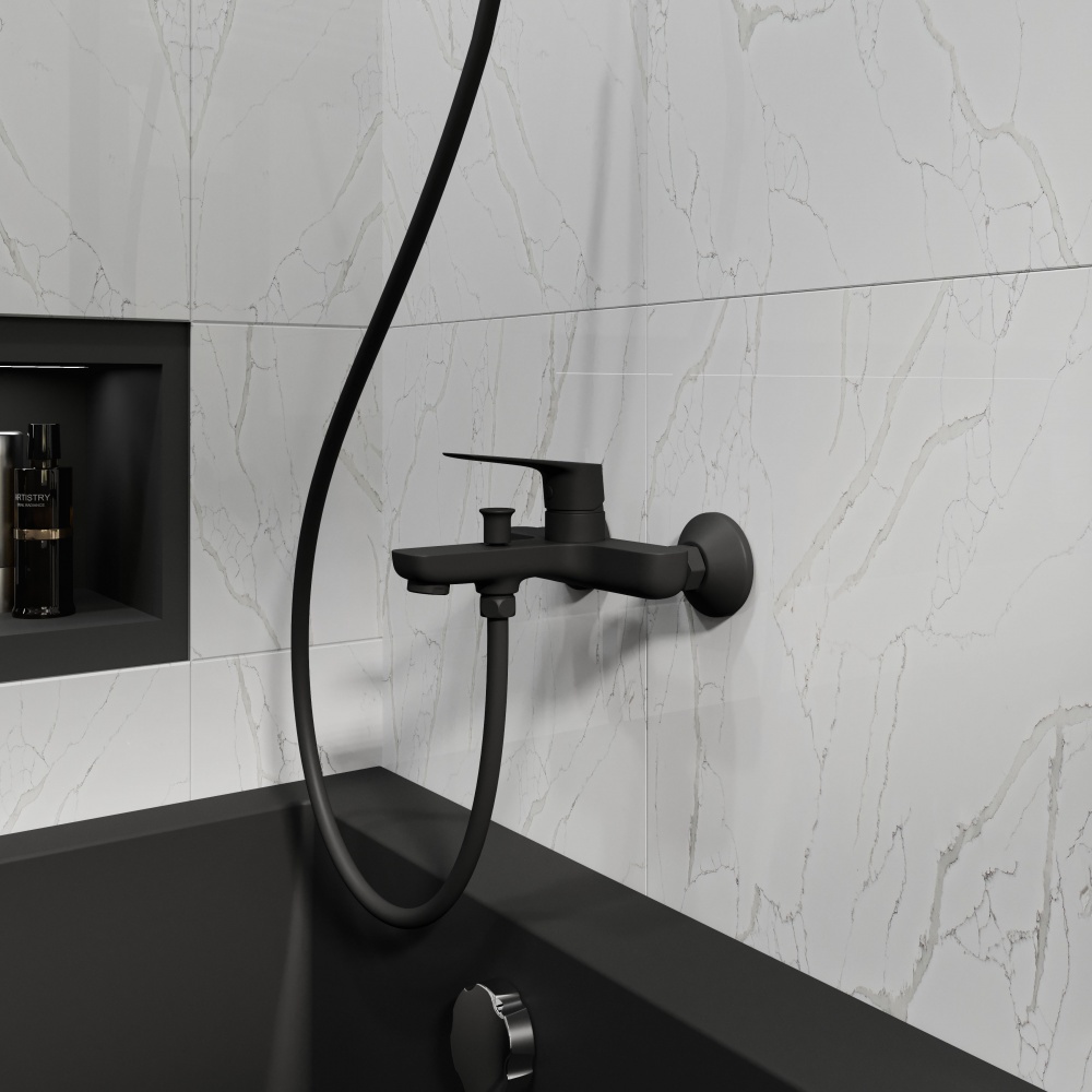 Змішувач для ванни Koller Pool Kvadro Start, чорний матовий (1136300605)