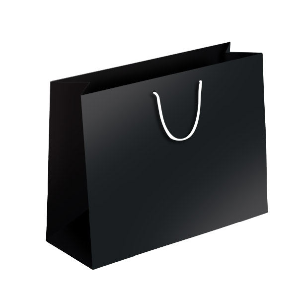 Пакет подарочный 350x475x150 мм черный ПБС