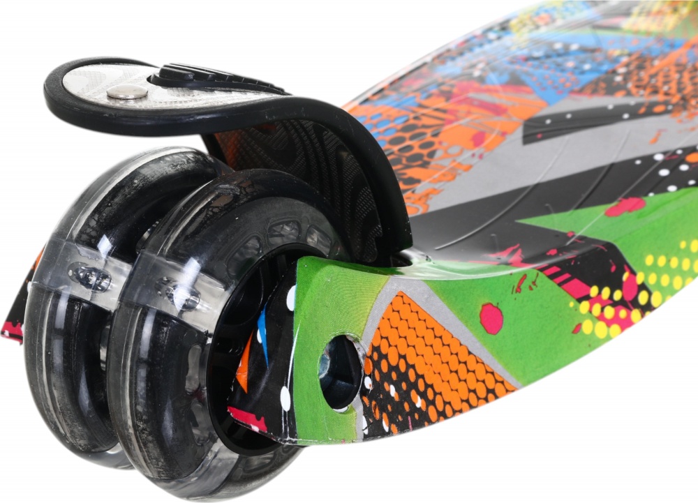 Самокат MaxxPro kids детский 3-колесный LS306C/maxi разноцветный принт