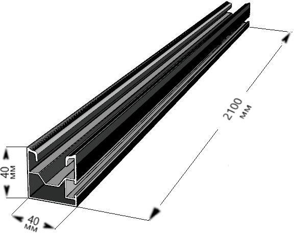 Профиль алюминиевый Kripter 10012100 для солнечной панели Light D