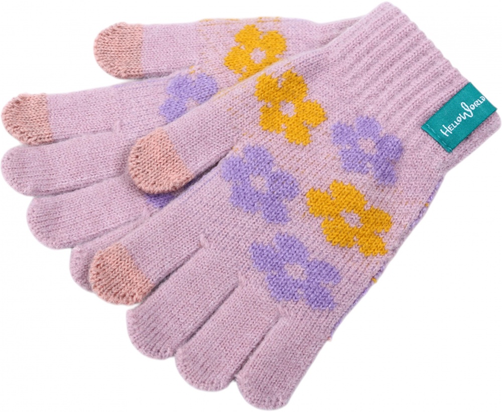 Рукавицы HW для девочек р.12-14 /розовый
