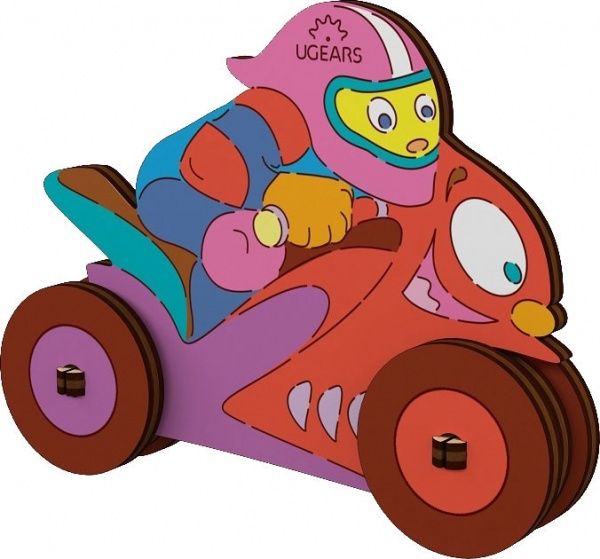 Розмальовка UGEARS Мотоцикліст