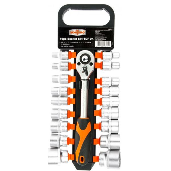 Набор торцевых головок Montero 16205 19 шт
