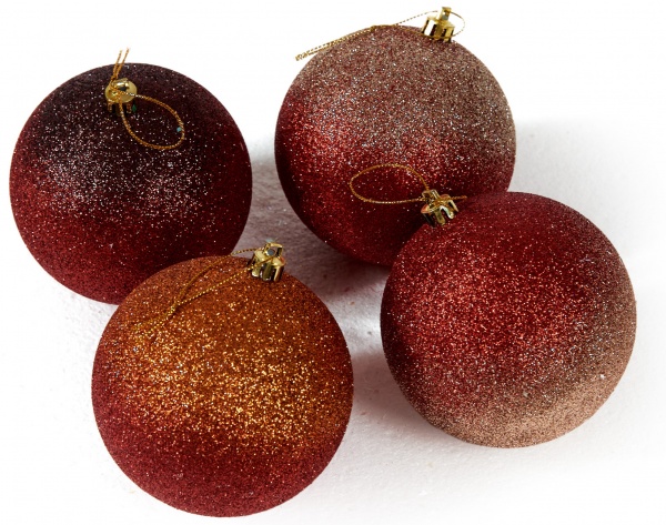 Куля новорічна Контраст 100 мм червоний 7787