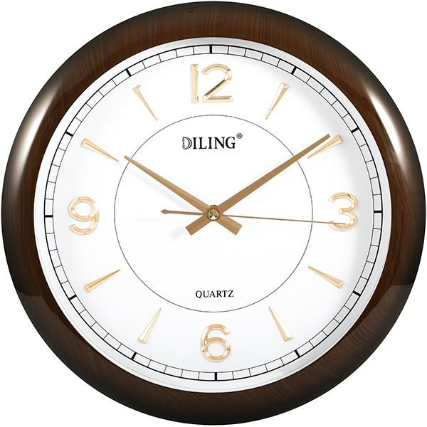 Часы настенные Diling золотые цифры 36 см