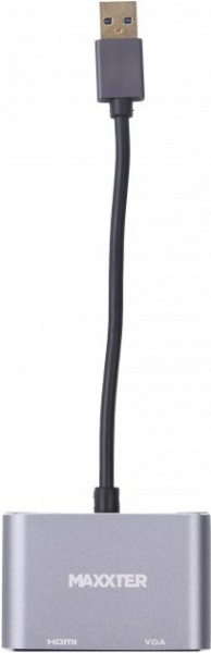 Адаптер Maxxter V-AM-HDMI-VGA 0,07 м чорний (V-AM-HDMI-VGA) 