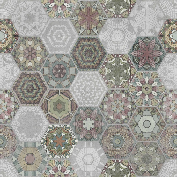 Плитка Stargres Patchworkhexagon Colour 60x60 