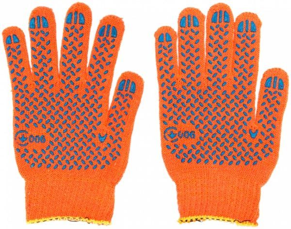 Перчатки MasterOK 3D MASTER-60TТО трикотажные оранжевые с покрытием ПВХ точка XL (10)