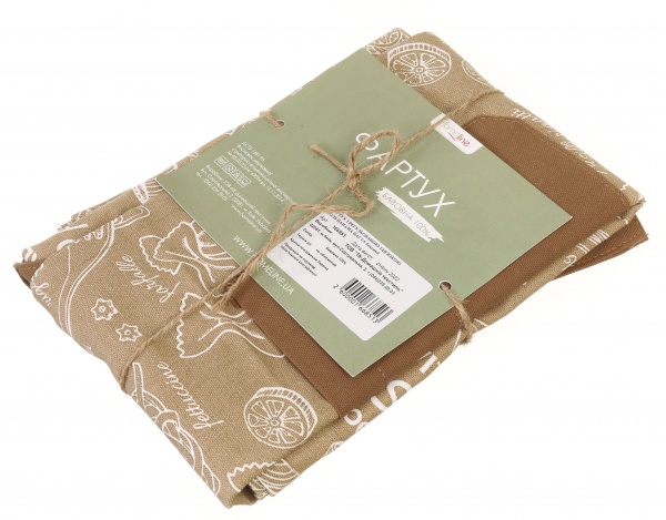 Фартук с регулируемой завязкой полупанама Паста бежевый Homeline