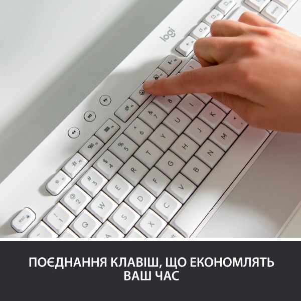 Клавіатура бездротова Logitech Signature K650 - Ua (920-010977) off-white 