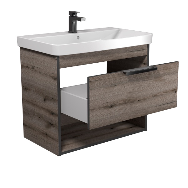 Тумба Мойдодыр Denver 80-A с умывальником Vivace 80 подвесная