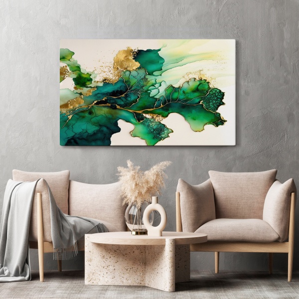 Картина на полотні Зелена фарба 80x110 см WS Holst 2180420239 