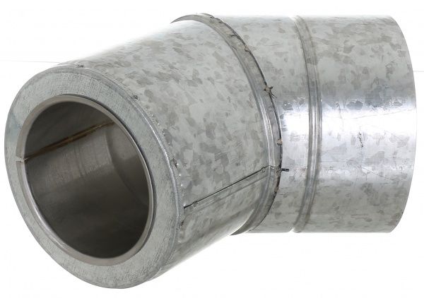 Коліно термо 1 мм нерж/оц Ф120/180 мм 45°LIRA-LTD 