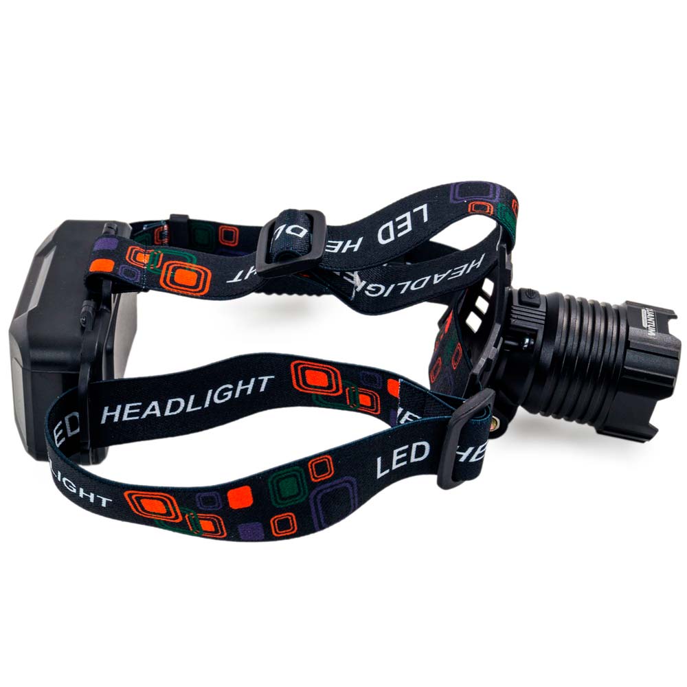 Фонарь налобный Quantum QM-FL4050 Hunter 10W LED c Type-C+Li-ion18650/2*2600mAh 1200 Lm [019] Black QM-FL4050-18650/2600