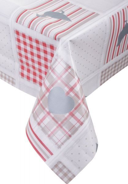 Скатерть Абстракция 140x240 см бежевый с красным Джованні Ботічеллі 