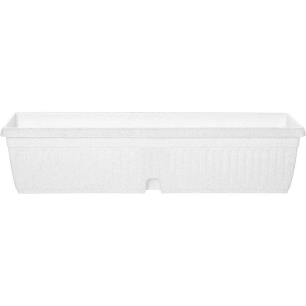 Ящик балконний Алеана Терра прямокутний 15л білий із сірим (114098) 