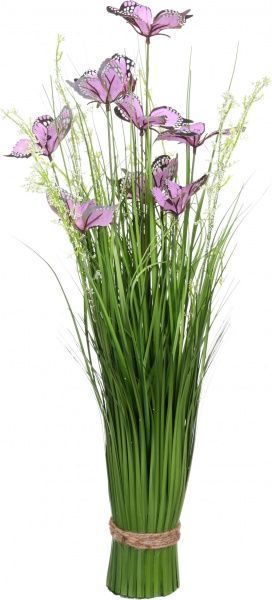 Растение искусственное сноп с фиолетовыми бабочками 60 см P50602-60