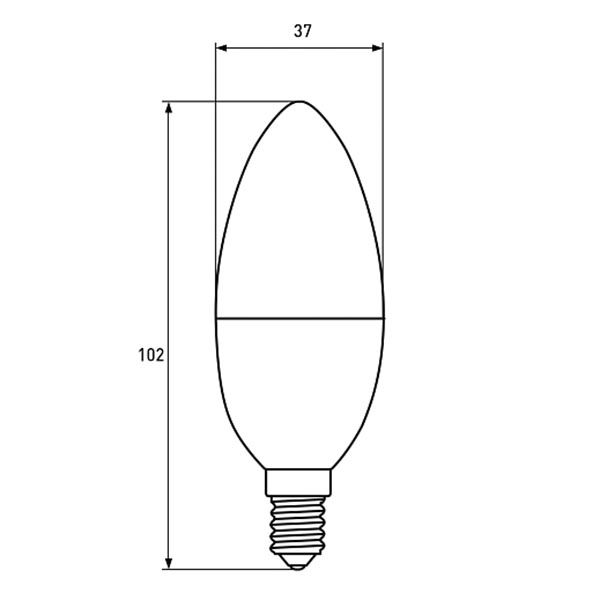 Лампа светодиодная Eurolamp LED-CL-08143 (N) 8 Вт C37 матовая E14 220 В 3000 К 