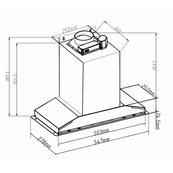 Вытяжка кухонная Pyramida  HBE 36 IX/R
