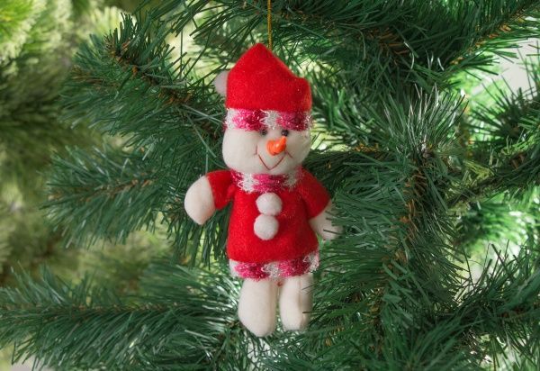 Подвеска Веселый снеговик 10 см 1516-5  