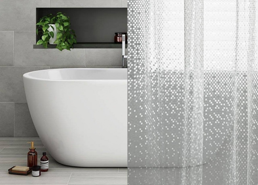 Шторка для ванны TIANA KRAINE SHINE 3D 180x180 см