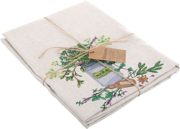 Скатерть «Прованськие травы» 1118-18/00 140x220 см льняной Эдельвика 