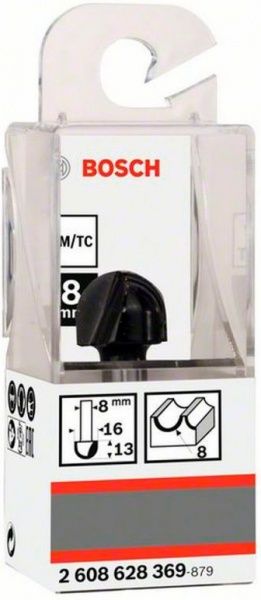 Фреза галтельная Bosch 16/12,4/45 ММ, ХВ. 8ММ 2608628369