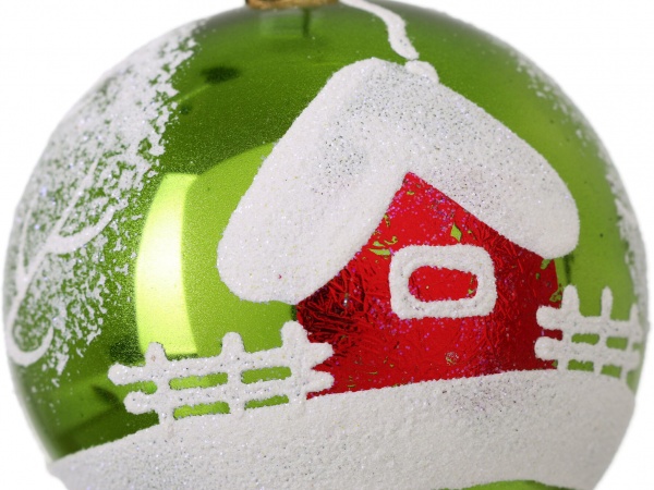 Шар новогодний мульти d 80 мм в ассортименте