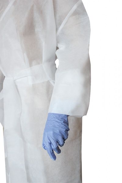 Халат из спанбонда на завязках 50 г/кв. м р. XXL рост универсальный белый