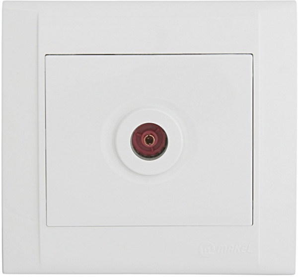 Розетка TV кінцева Makel Defne білий 42001027