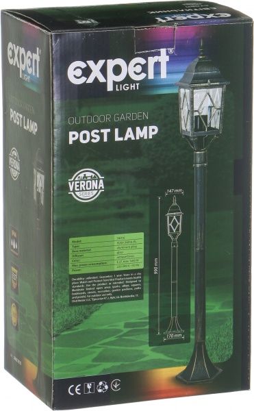 Фонарный столб Expert Verona E27 60 Вт IP44 античная латунь ELNX-34016-PL 