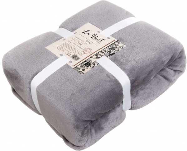 Плед Frannel Solid 220x200 см сірий La Nuit 