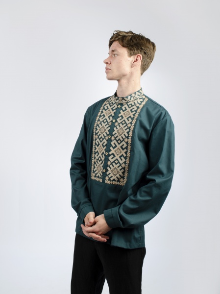 Вышиванка Эдельвика зеленый р. XXL 231-22/00 