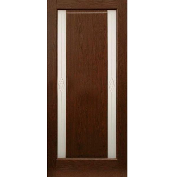 Дверь межкомнатная ОМиС Венера 80 см каштан со стеклом