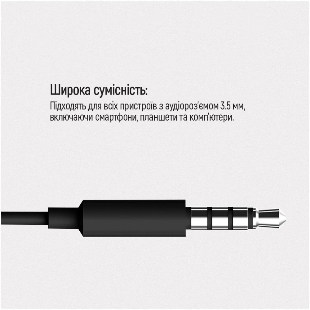 Навушники ColorWay Wired Earphone Sound Wave black (CW-WD04BK)