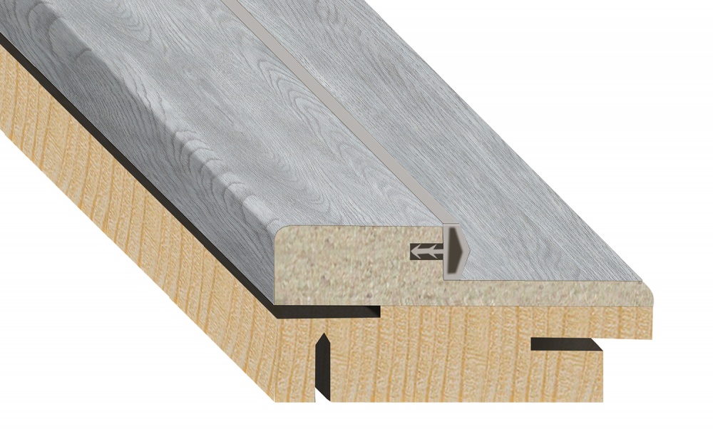 Дверная коробка телескопическая ОМиС компланарная Г-образная 2050x80 мм дуб кливленд